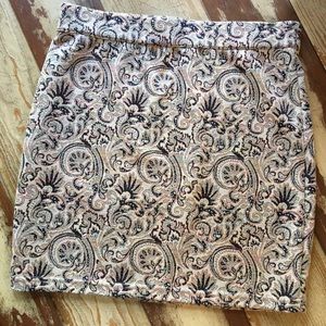 Free People Printed Bodycon Mini Skirt